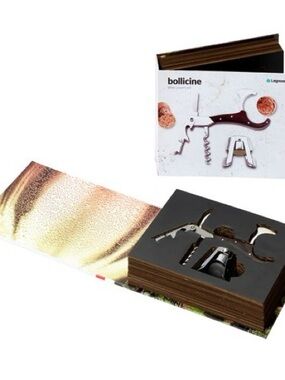 Legnoart-Bollicine Wine Lover's Set 4 in 1 Corkscrew Champagne Stopper/Plier Set